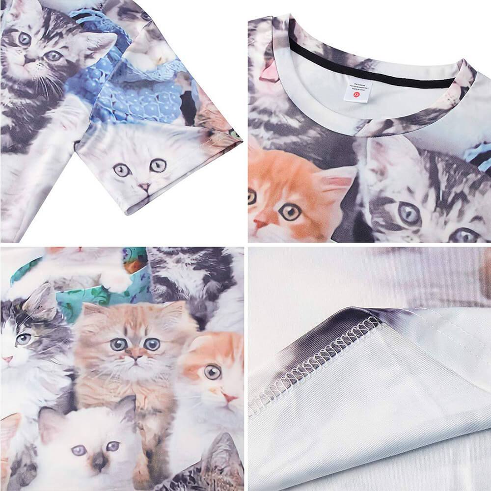 Lustiges T-Shirt mit Katzen-Print