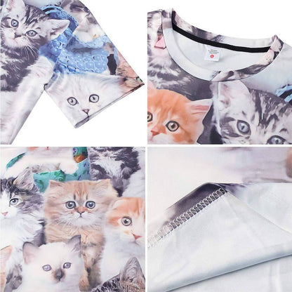 Lustiges T-Shirt mit Katzen-Print