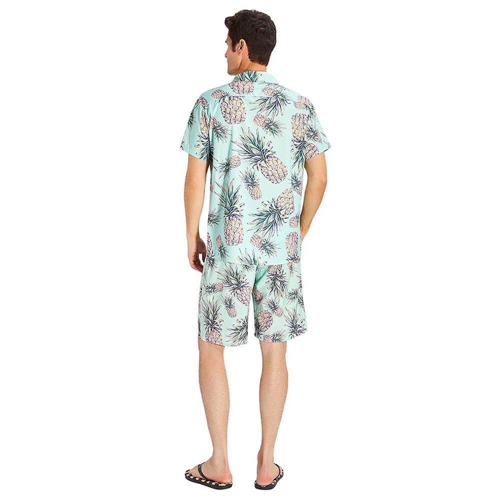 Groen ananas lelijk Hawaiiaans shirt