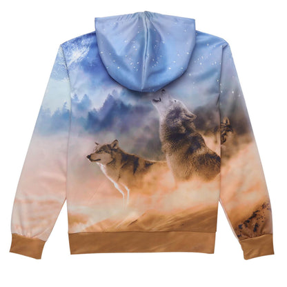 Zonsondergang Wolverine Wolf Zip Up Hoodie