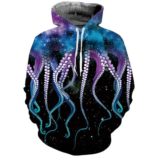 Bunter Oktopus-Kapuzenpullover