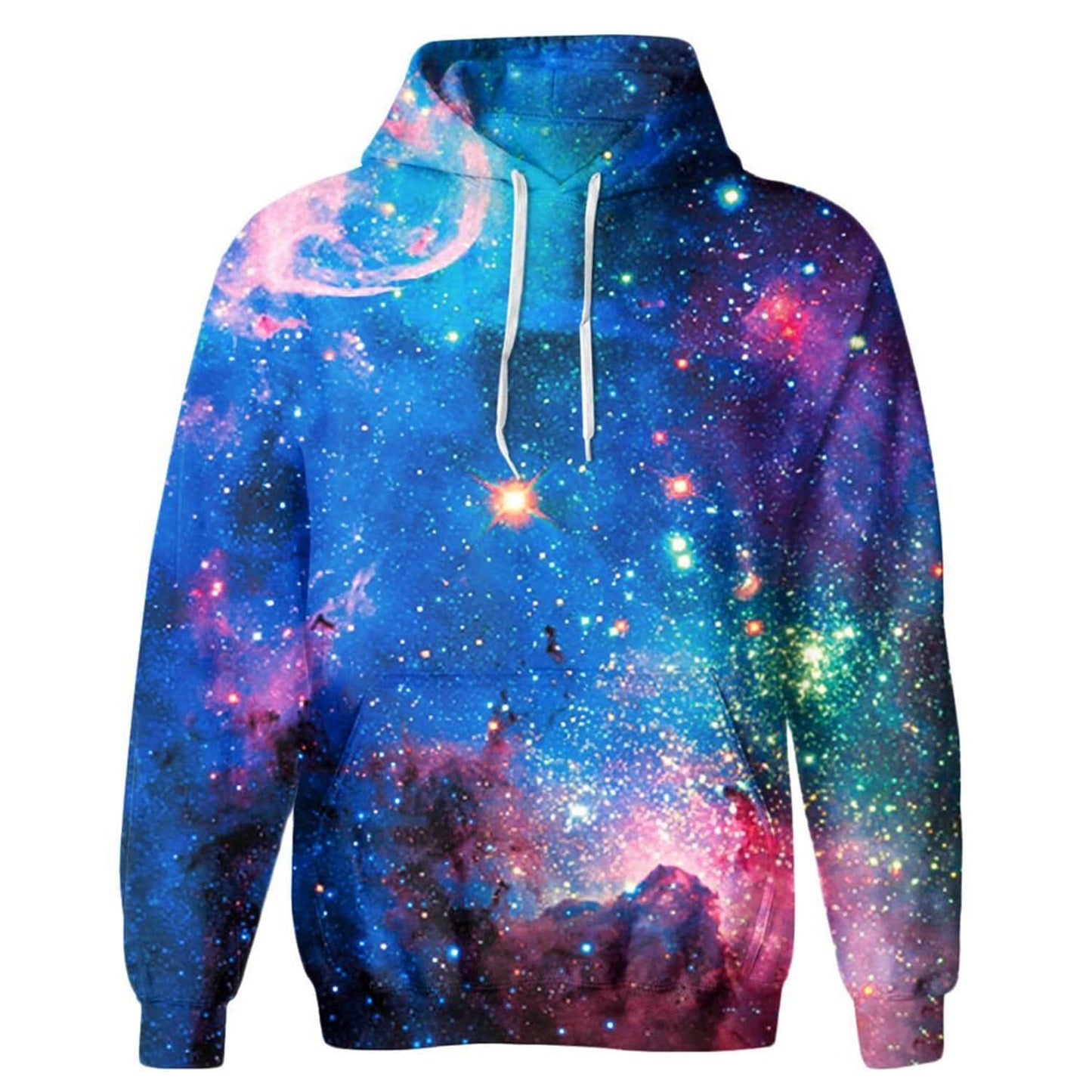 Kapuzenpullover mit Weltraum-Galaxie-Motiv