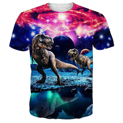 Lustiges T-Shirt mit Galaxie-Dinosaurier