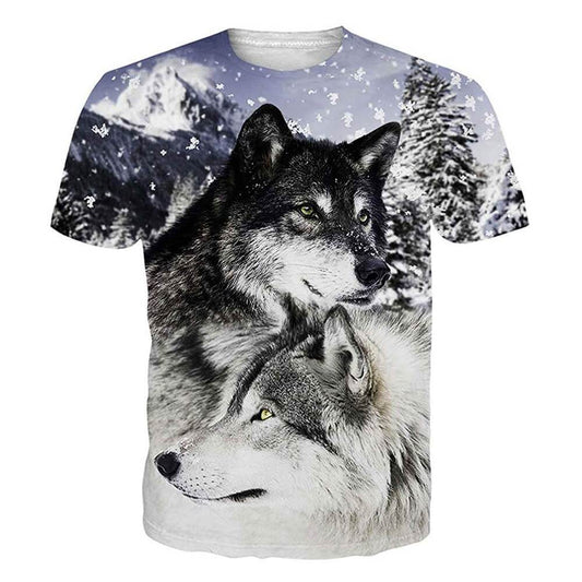 Lustiges Wolfspaar-T-Shirt