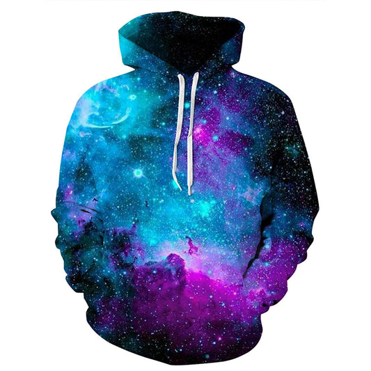 Kapuzenpullover mit Weltraum-Galaxie-Motiv