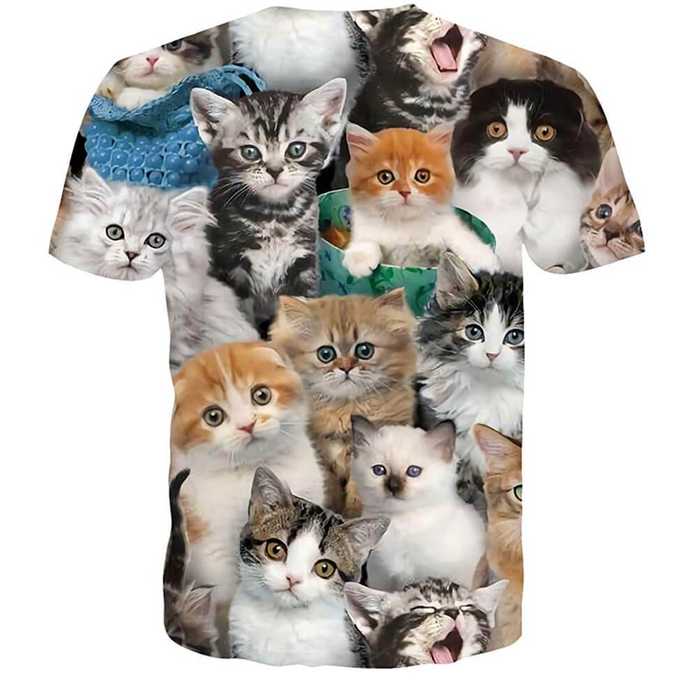 Lustiges T-Shirt mit Katzen-Print