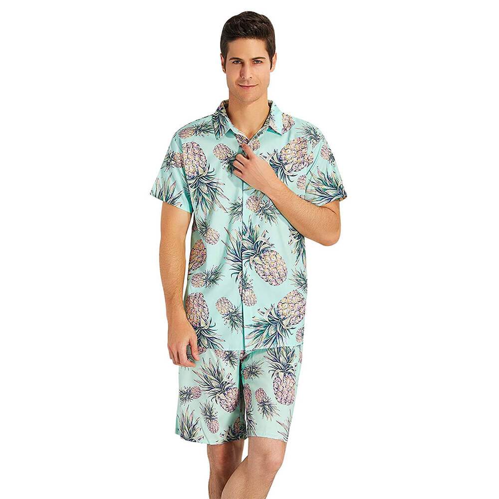 Groen ananas lelijk Hawaiiaans shirt