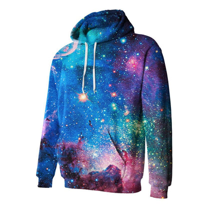 Kapuzenpullover mit Weltraum-Galaxie-Motiv