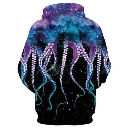 Bunter Oktopus-Kapuzenpullover