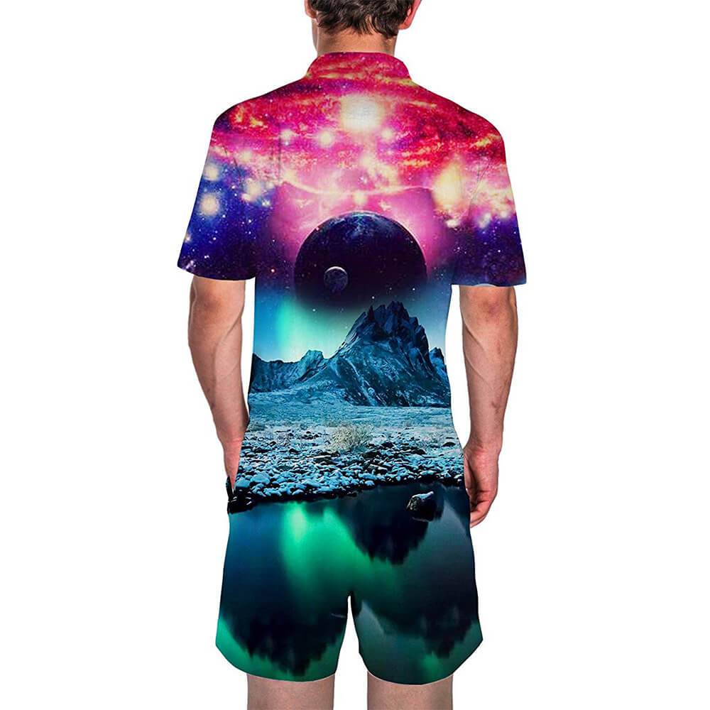 Galaxy Dinosaur One Piece Male Romper