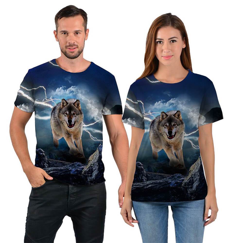 Bliksem Donder Wolf Grappig T-shirt