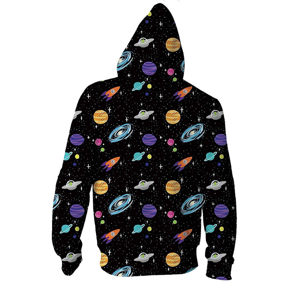 Ruimteschip Galaxy Zip Up Hoodie