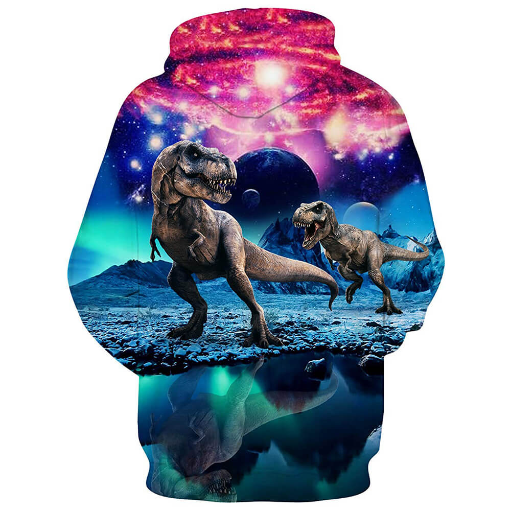 Galaxy Dinosaurier Kapuzenpullover