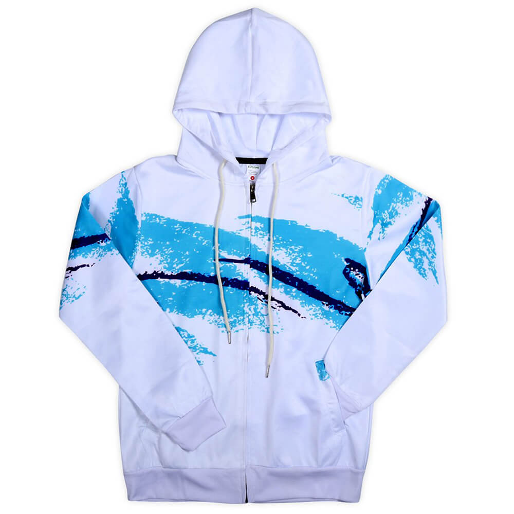 90s Paper Cup Zip Up Funny Hoodie