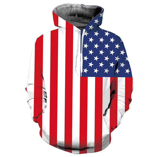 Lustiger Kapuzenpullover mit amerikanischer Flagge