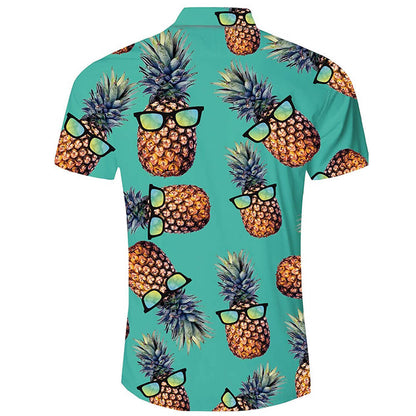 Ananas Tropisches Hawaiihemd Grün