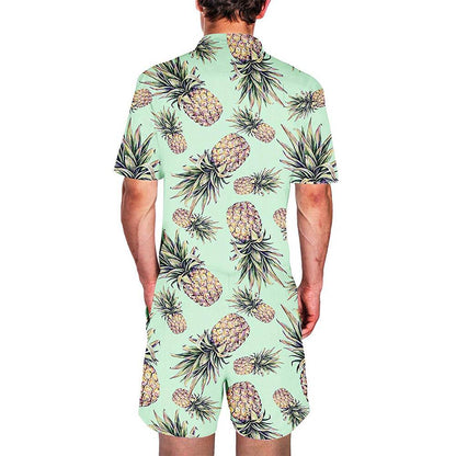 Green Pineapple Male Romper