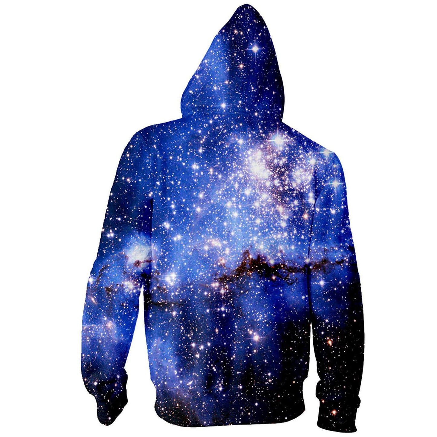 Blauer Weltraumgalaxie-Kapuzenpullover