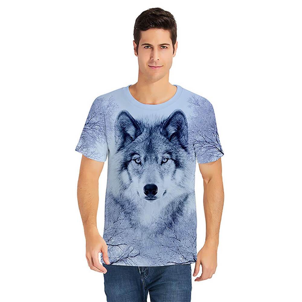 Weißer Schneewolf Lustiges T-Shirt