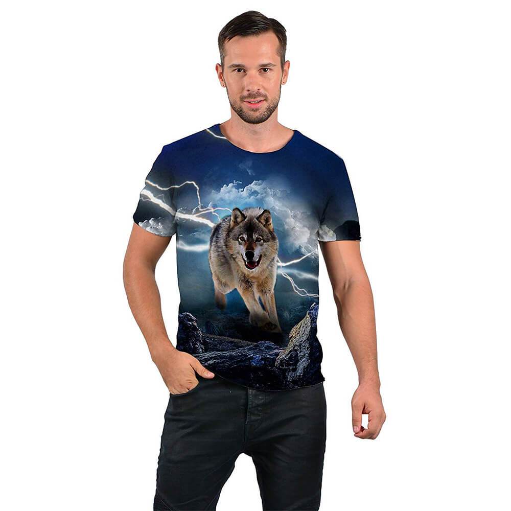 Bliksem Donder Wolf Grappig T-shirt