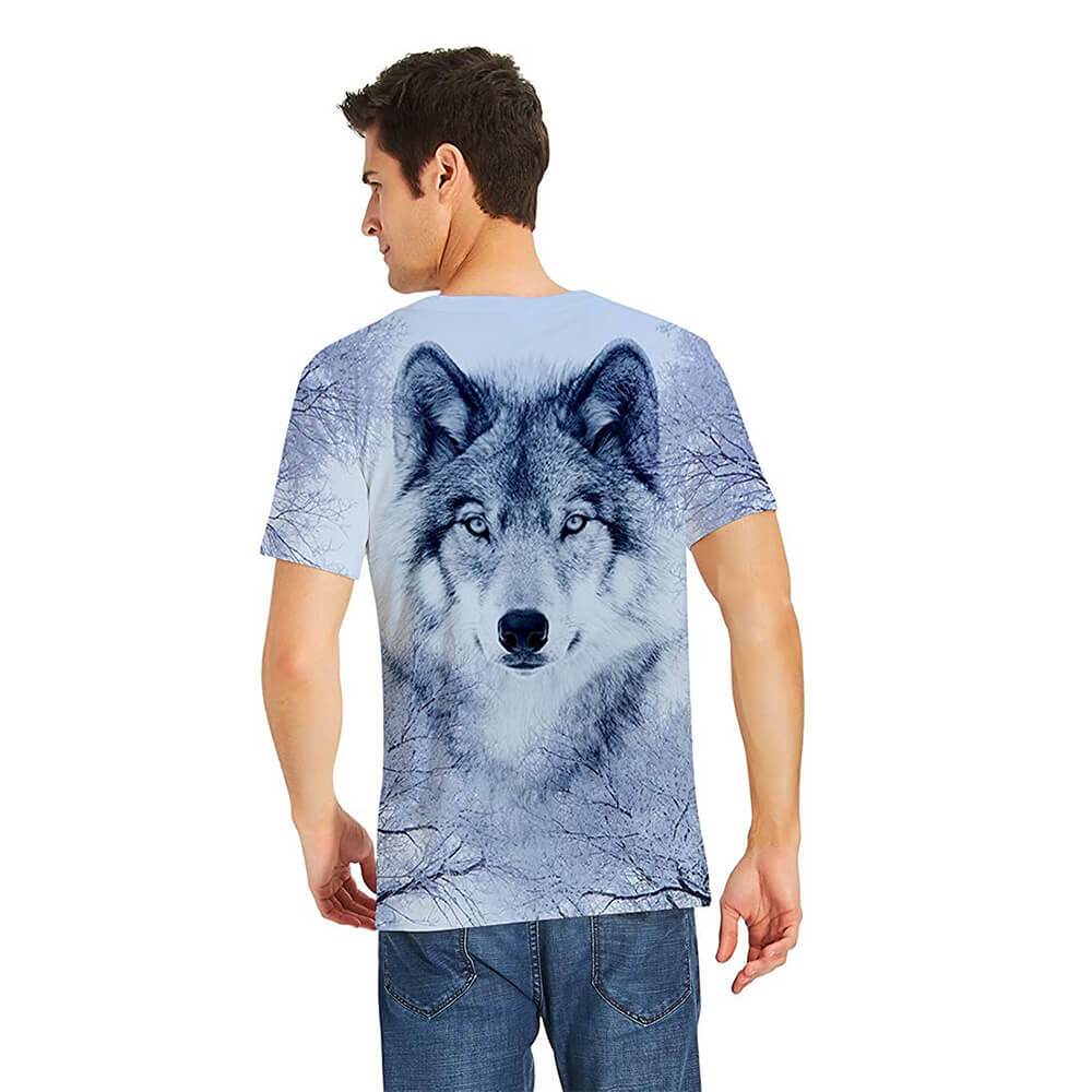 Weißer Schneewolf Lustiges T-Shirt