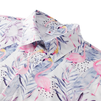 Rosa Flamingo hässliche Aloha Shirts