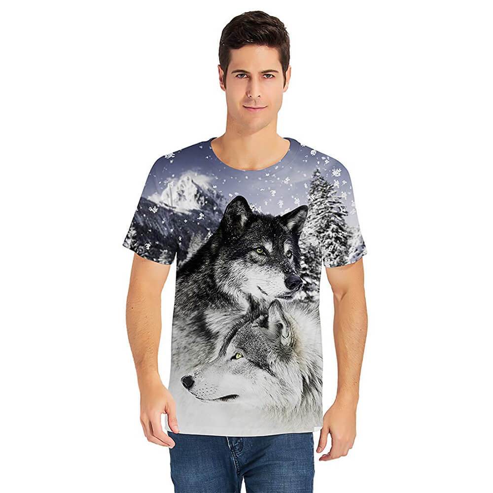 Lustiges Wolfspaar-T-Shirt