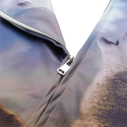 Zonsondergang Wolverine Wolf Zip Up Hoodie