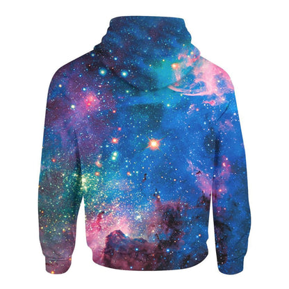 Kapuzenpullover mit Weltraum-Galaxie-Motiv