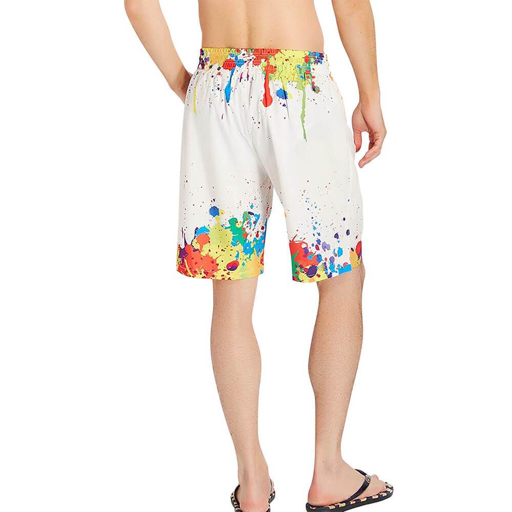 Lustige Boardshorts mit Farbspritzern