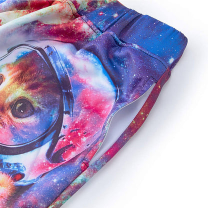 Grafische ruimte-astronaut kattenjoggingbroek