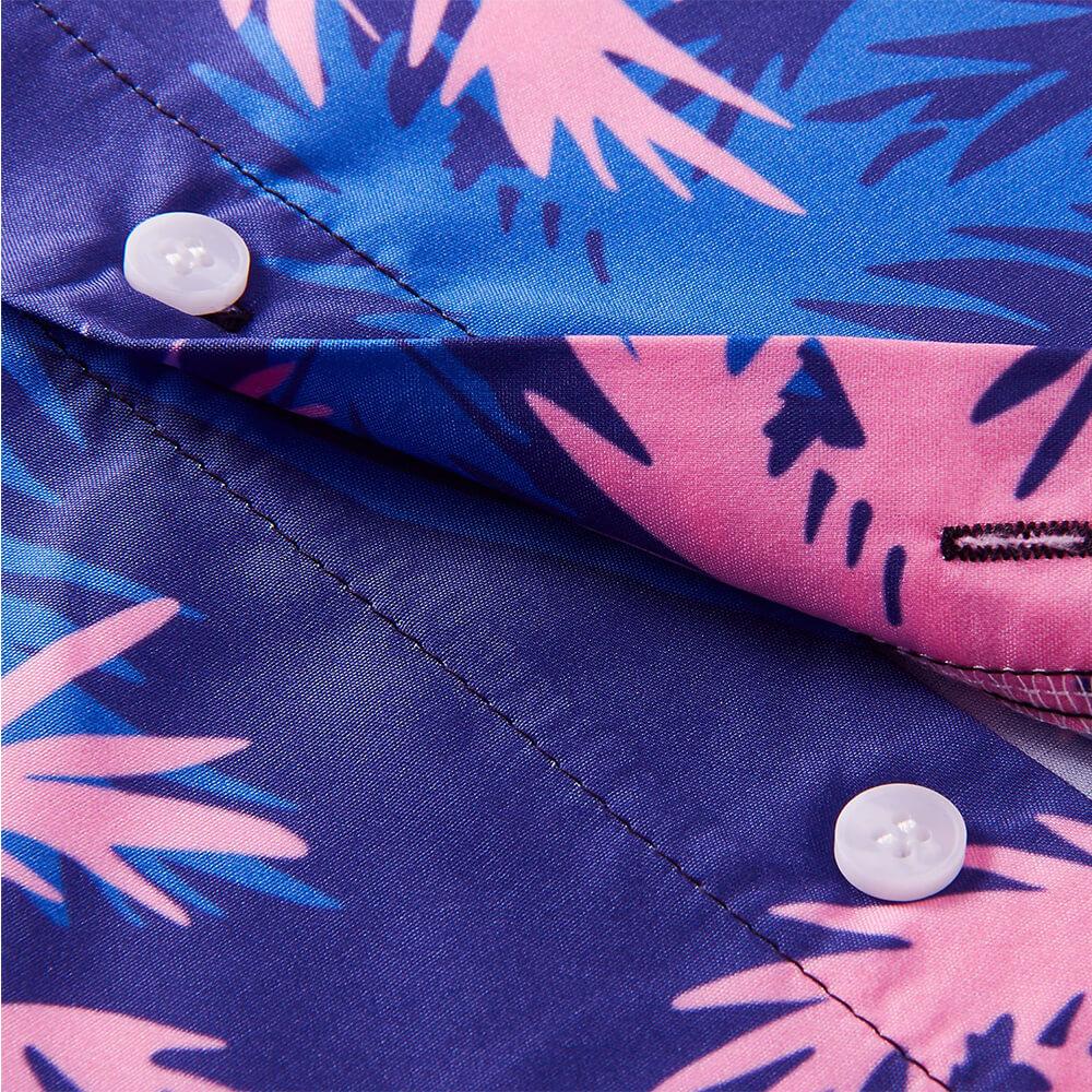 Palmboom Blauw Grappig Hawaiiaans Shirt