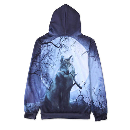 Holzmond Wolf Lustiger Kapuzenpullover