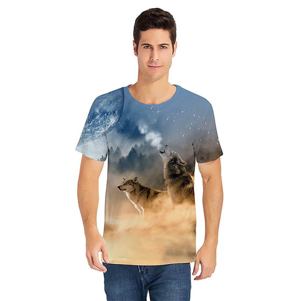 Wald Wolverine Wolf lustiges T-Shirt