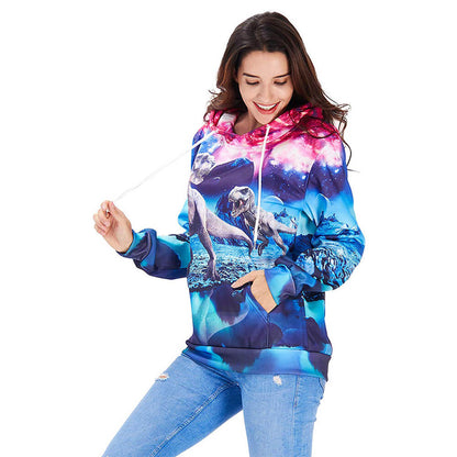 Galaxy Dinosaurier Kapuzenpullover