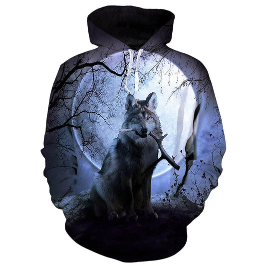 Holzmond Wolf Lustiger Kapuzenpullover