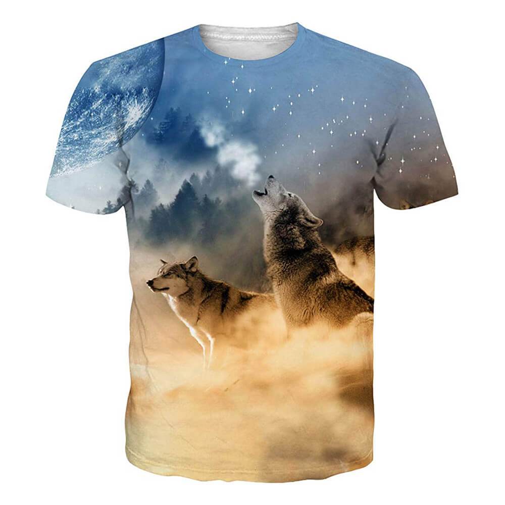 Wald Wolverine Wolf lustiges T-Shirt