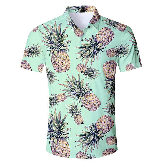 Groen ananas lelijk Hawaiiaans shirt