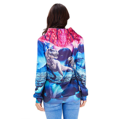 Galaxy Dinosaurier Kapuzenpullover