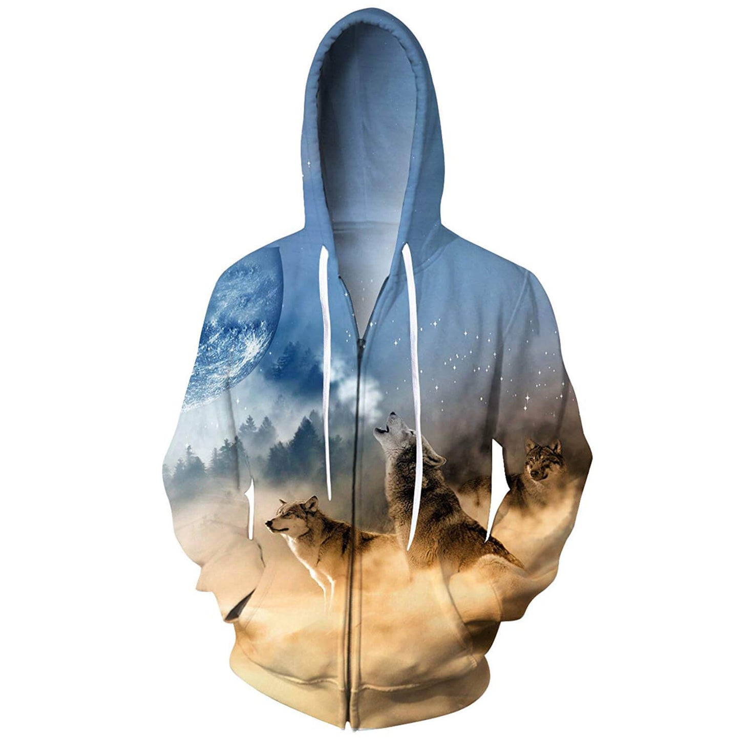 Zonsondergang Wolverine Wolf Zip Up Hoodie