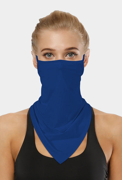 Blue Face Bandana With Earloops