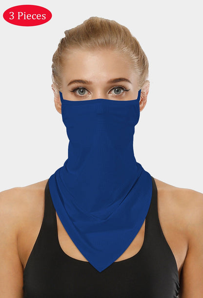 Blaues Gesichtsbandana mit Ohrschlaufen