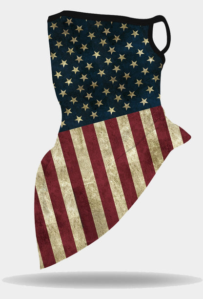 Bandana-Schal mit amerikanischer Flagge und Ohrschlaufen