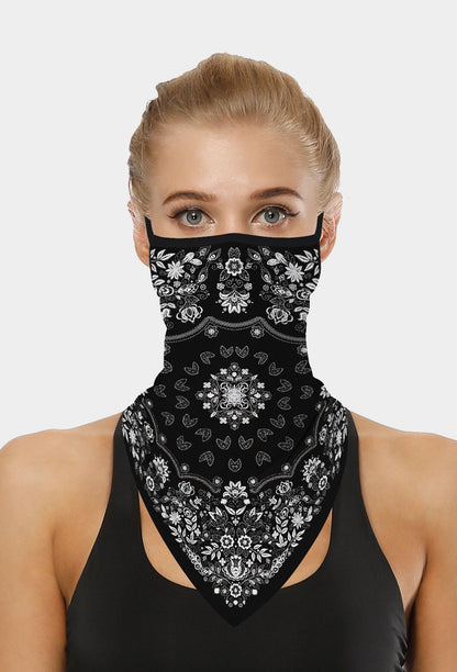 Blumen-Bandana-Maske mit Ohrschlaufen