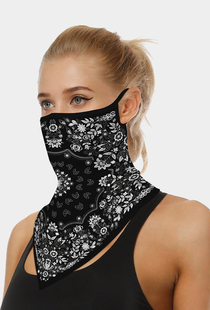 Blumen-Bandana-Maske mit Ohrschlaufen