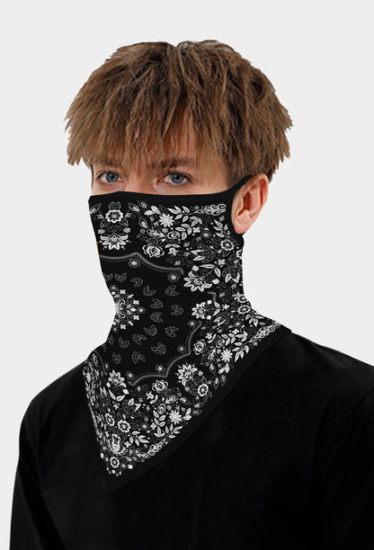 Blumen-Bandana-Maske mit Ohrschlaufen