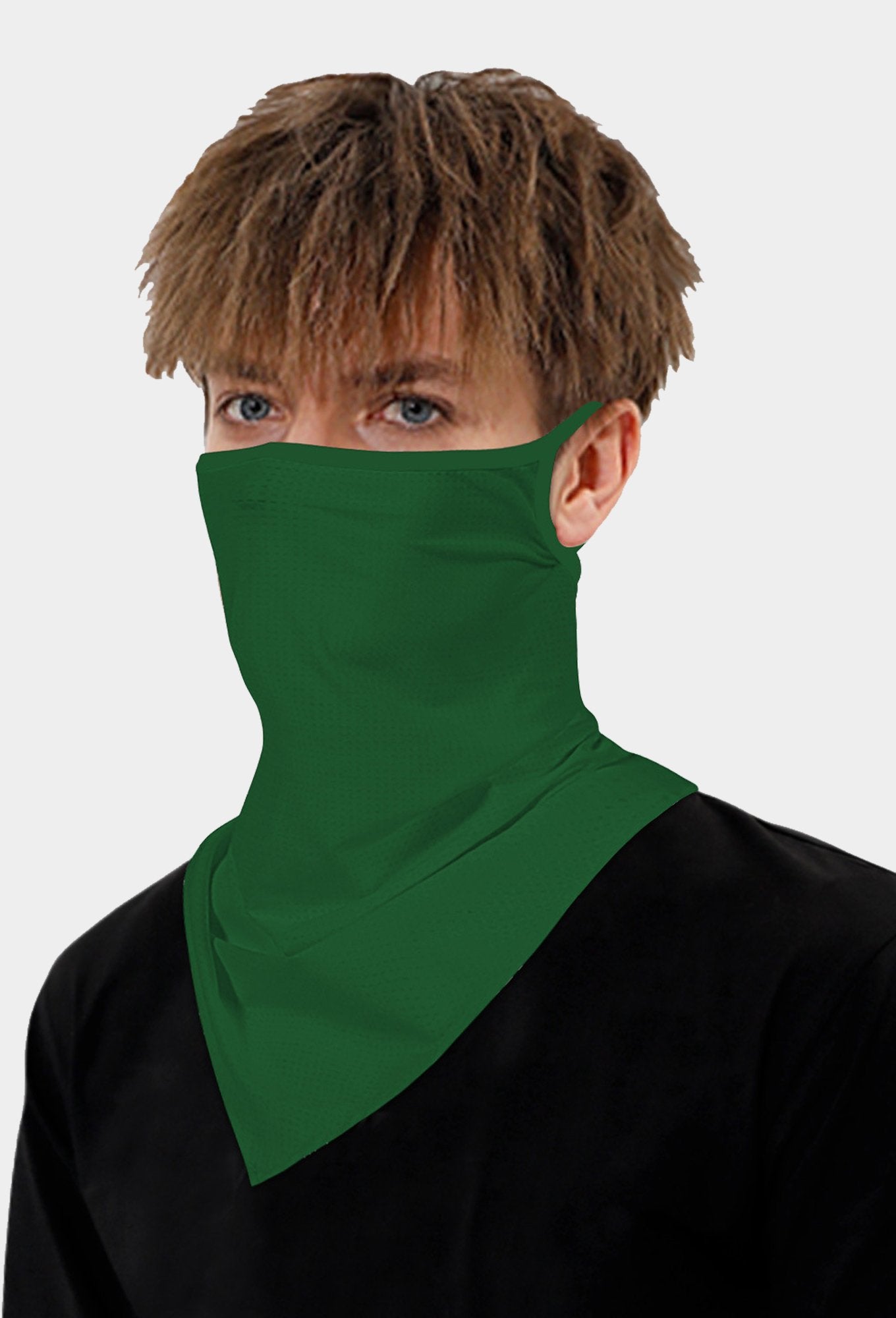 Grüne Gesichtsmaske mit Ohrschlaufen