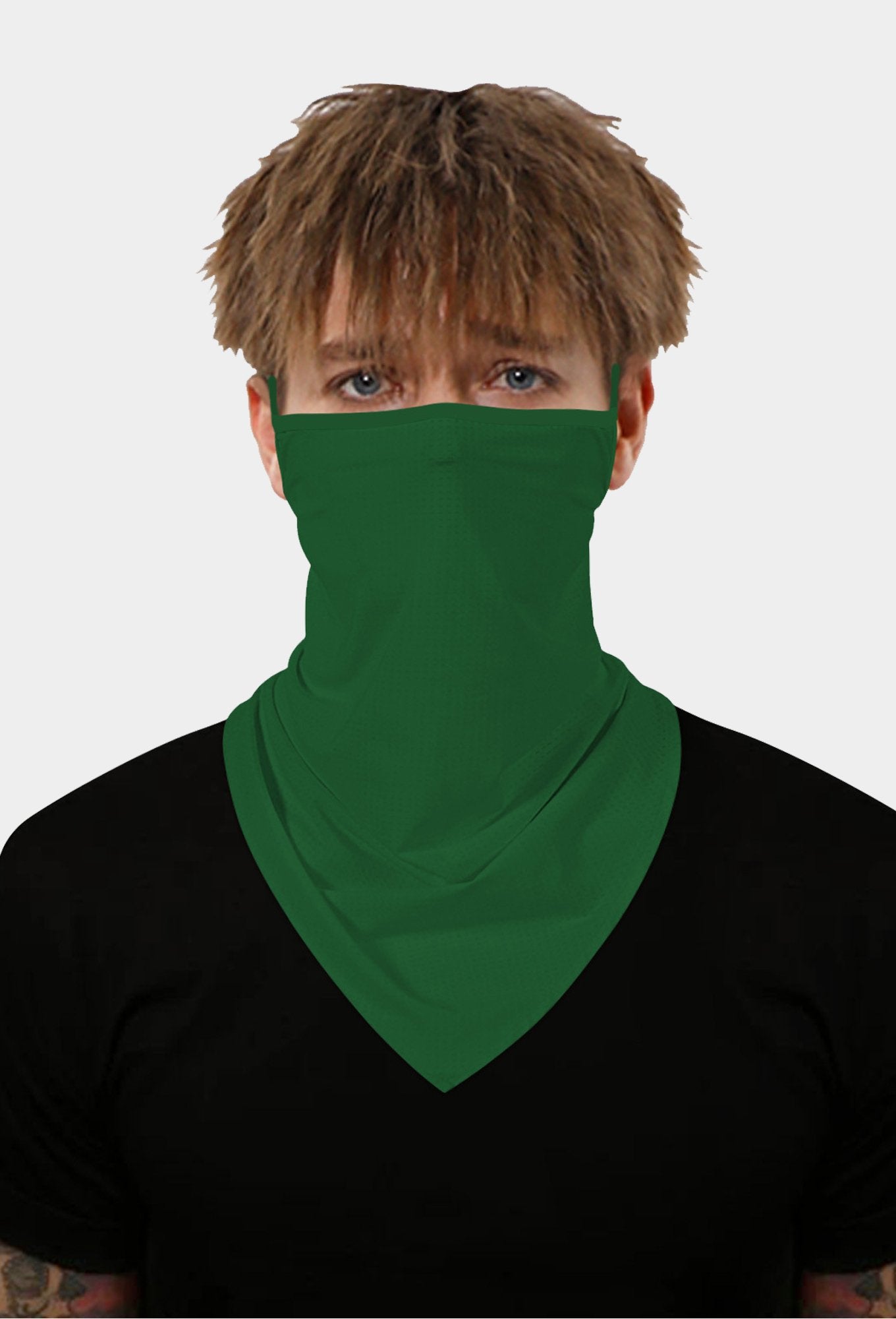 Grüne Gesichtsmaske mit Ohrschlaufen