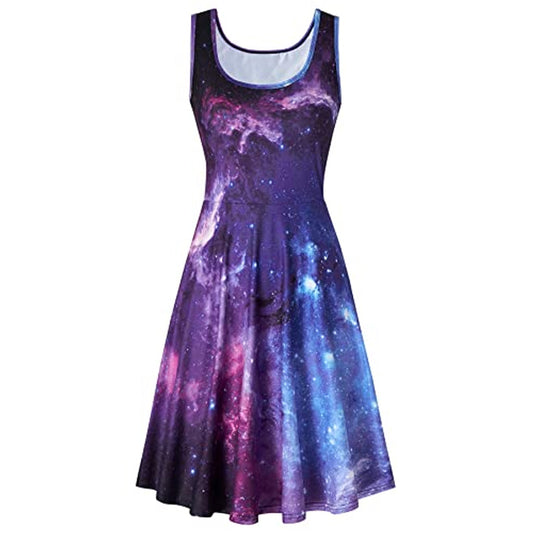 Lustiges Kleid mit Sternenhimmel für Damen