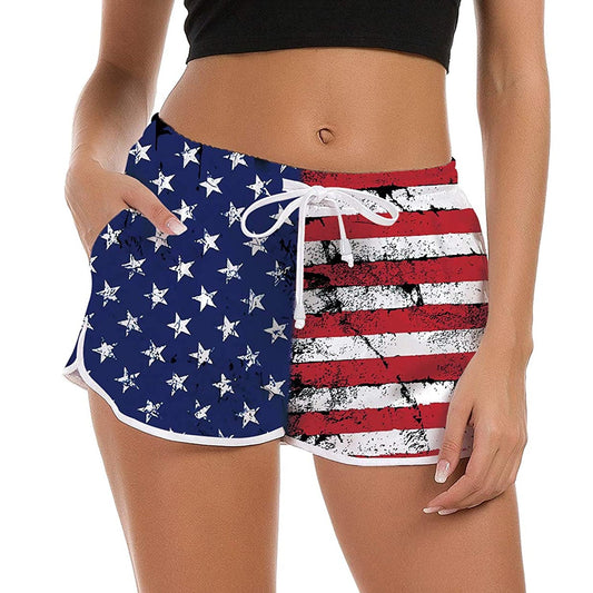 Amerikaanse vlag grappige boardshorts voor vrouwen